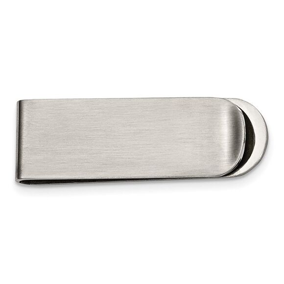 Men's Stainless Steel Brushed Money Clip - Picture 1 of 4